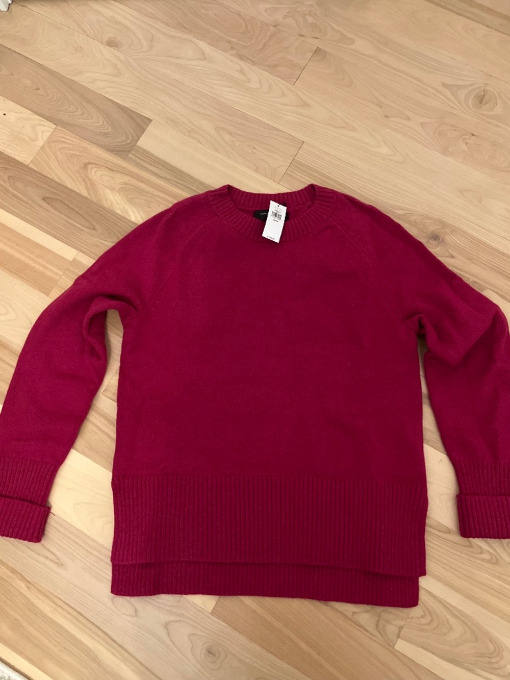 Banana Republic women's crewneck sweater in deep raspberry